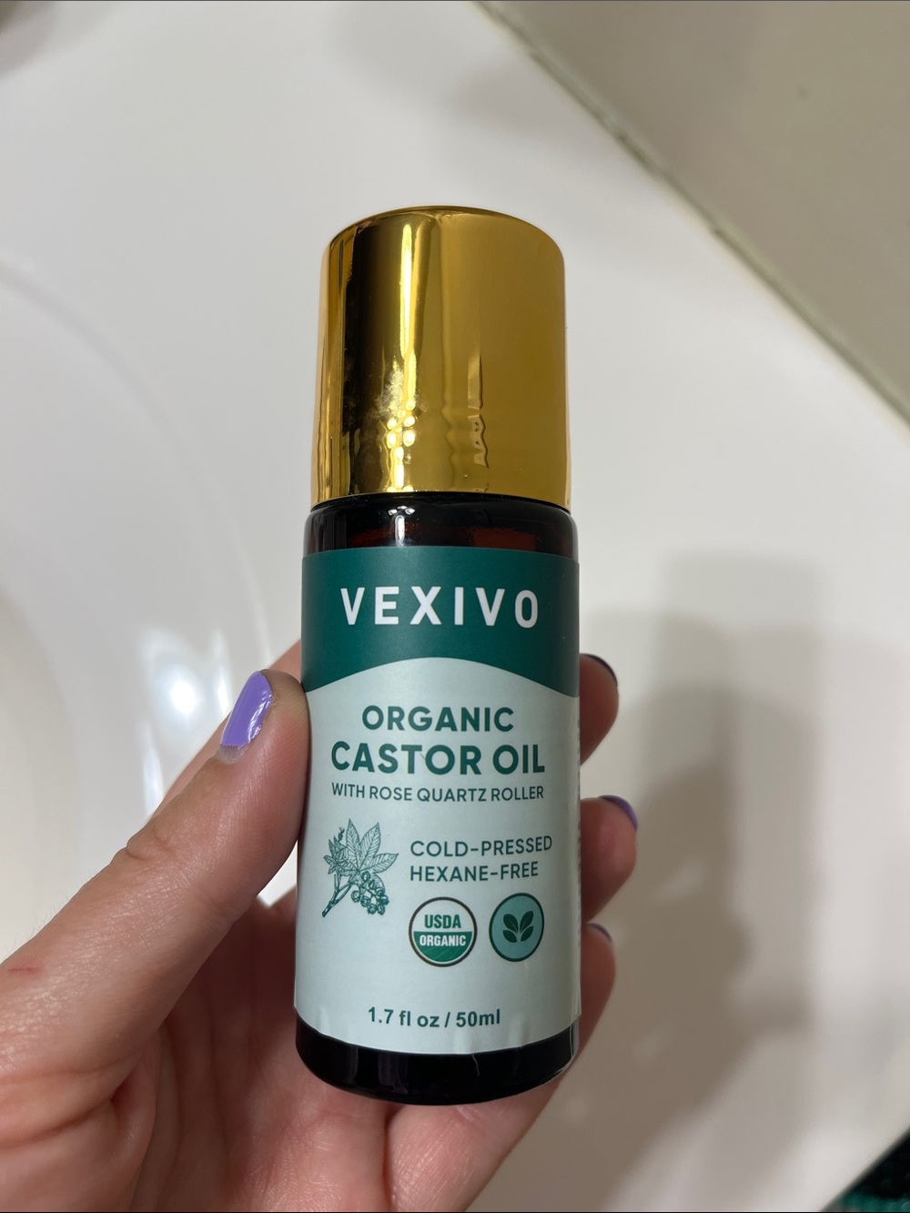 Organic Castor Oil Serum — Teal Label, Gold Cap